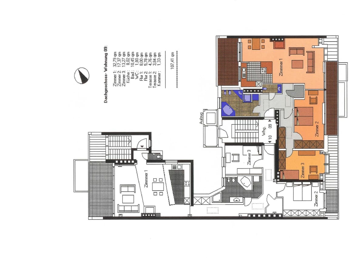Grundriss Dachgeschoss – Organisation der neuen Wohnbereiche