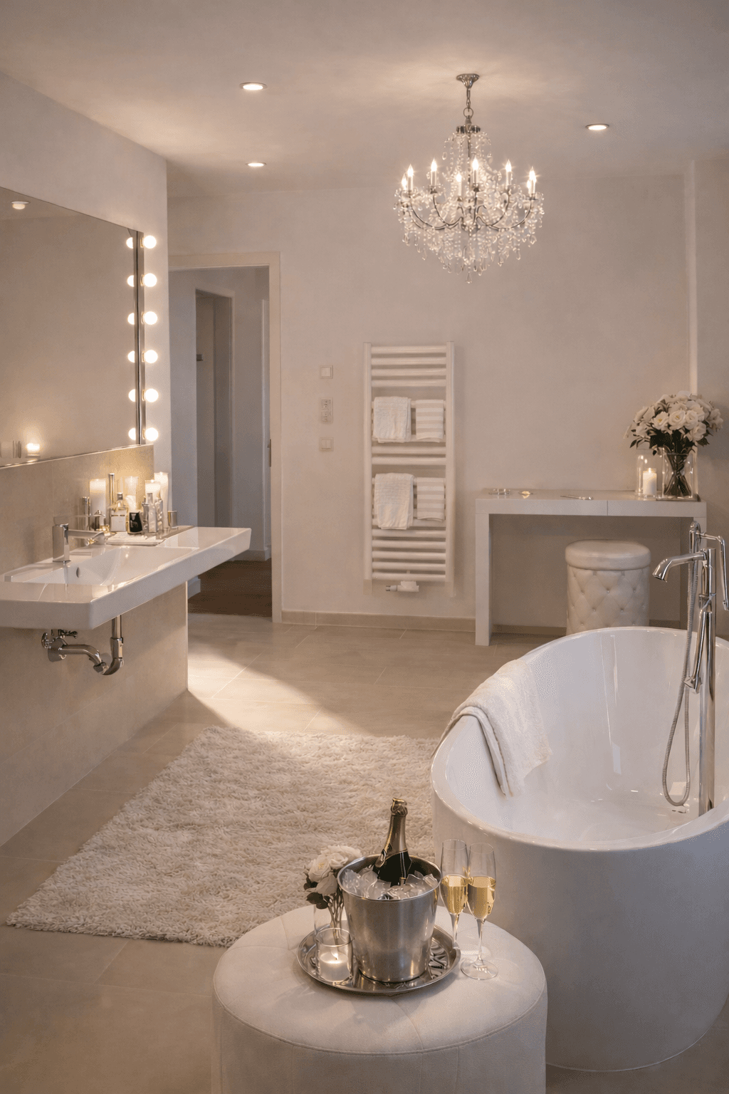 Bad mit klarer Geometrie und ruhiger Materialwahl