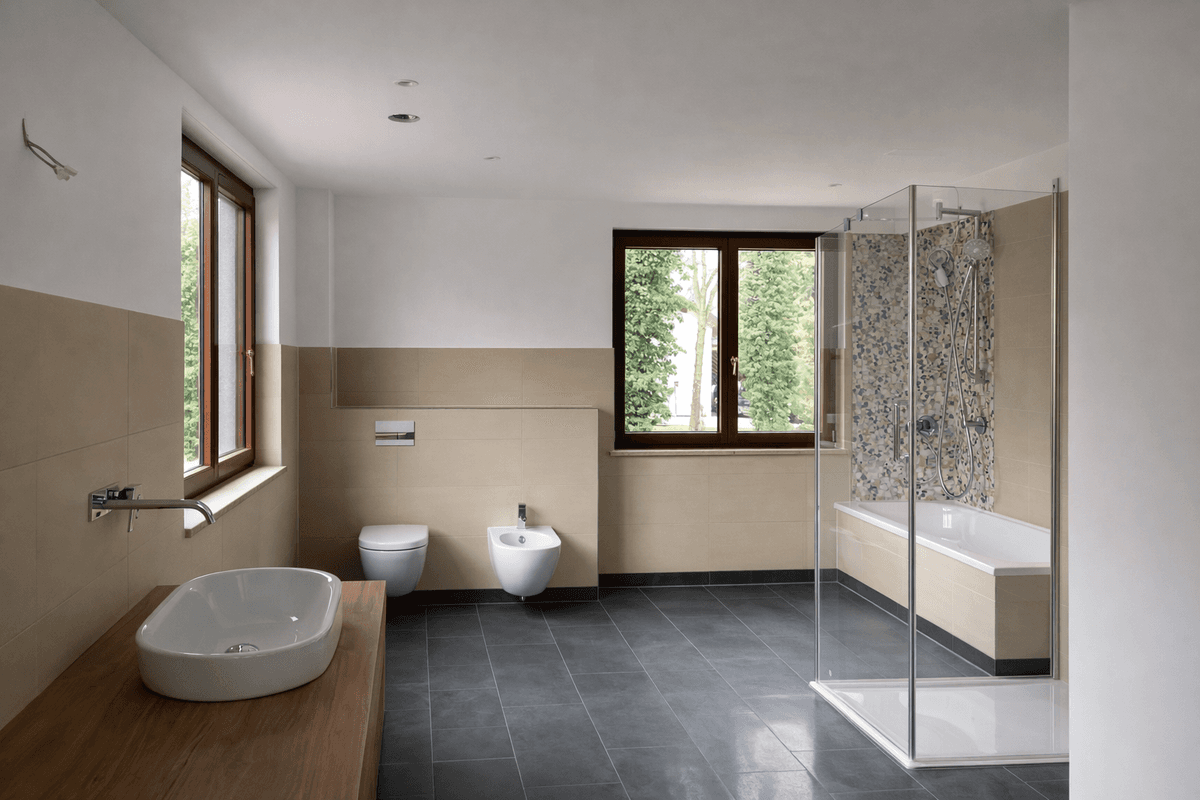 Badbereich mit natürlicher Belichtung